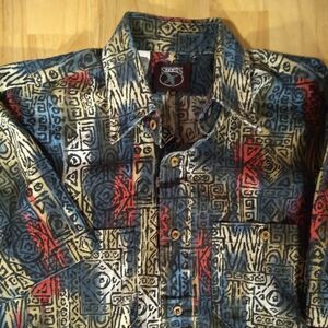 Vintage Skeets Abstract Pattern Hawaiian Shirt